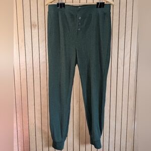Madewell Waffle Green Button-Front Thermal Pajama Pants XL